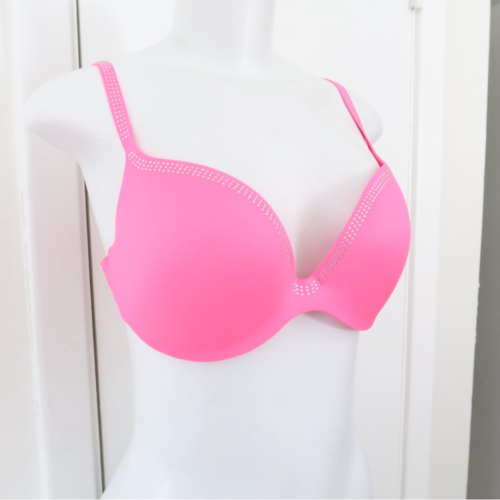 La SENZA Hot Pink Smooth T-Shirt Bra underwire, padded 34 D - Picture 2 of 7